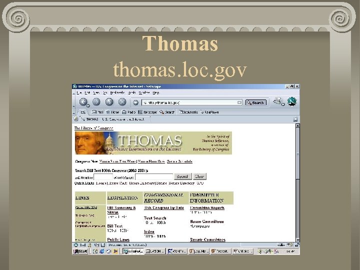 Thomas thomas. loc. gov 