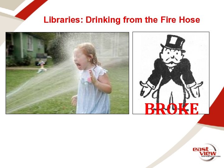 Libraries: Drinking from the Fire Hose BROKE 