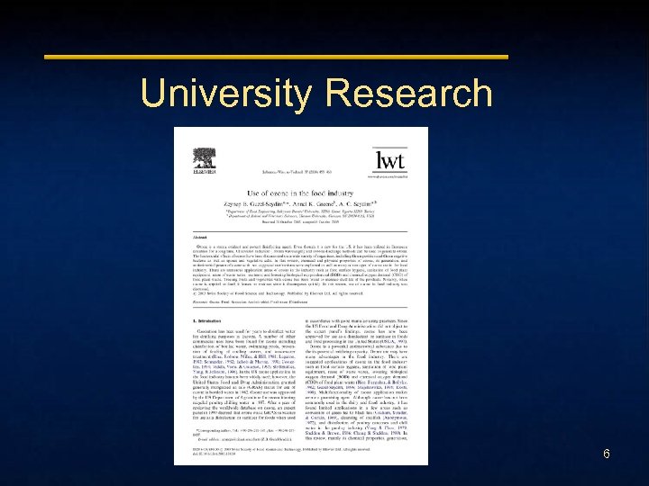 University Research 6 