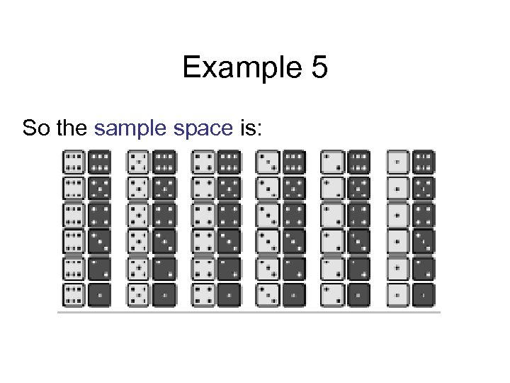 Example 5 So the sample space is: 