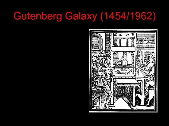 Gutenberg Galaxy (1454/1962) 
