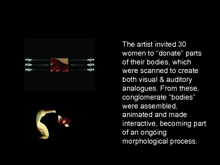The artist invited 30 women to “donate” parts of their bodies, which were scanned
