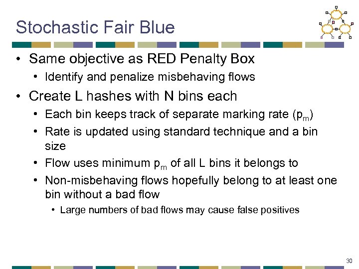 Stochastic Fair Blue • Same objective as RED Penalty Box • Identify and penalize