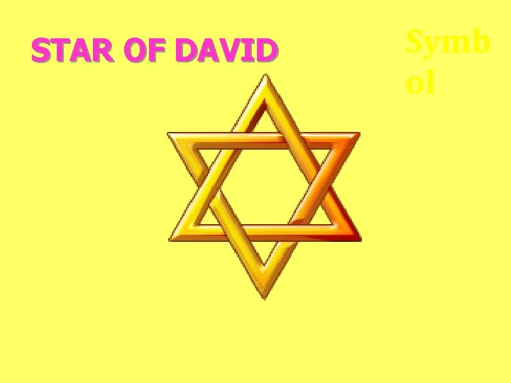 STAR OF DAVID Symb ol 