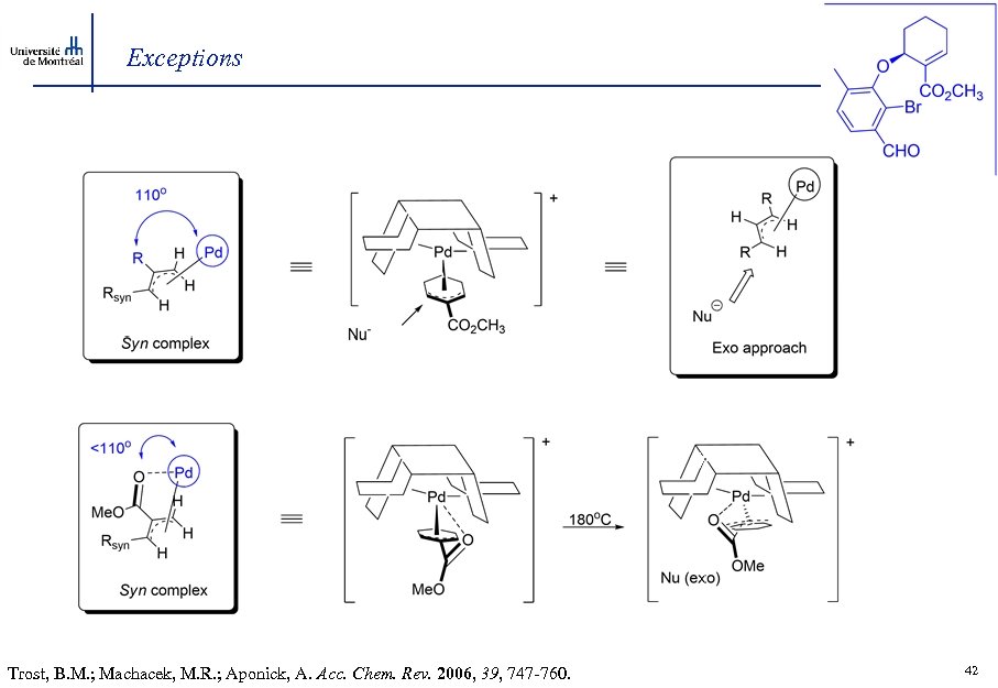 Exceptions Trost, B. M. ; Machacek, M. R. ; Aponick, A. Acc. Chem. Rev.