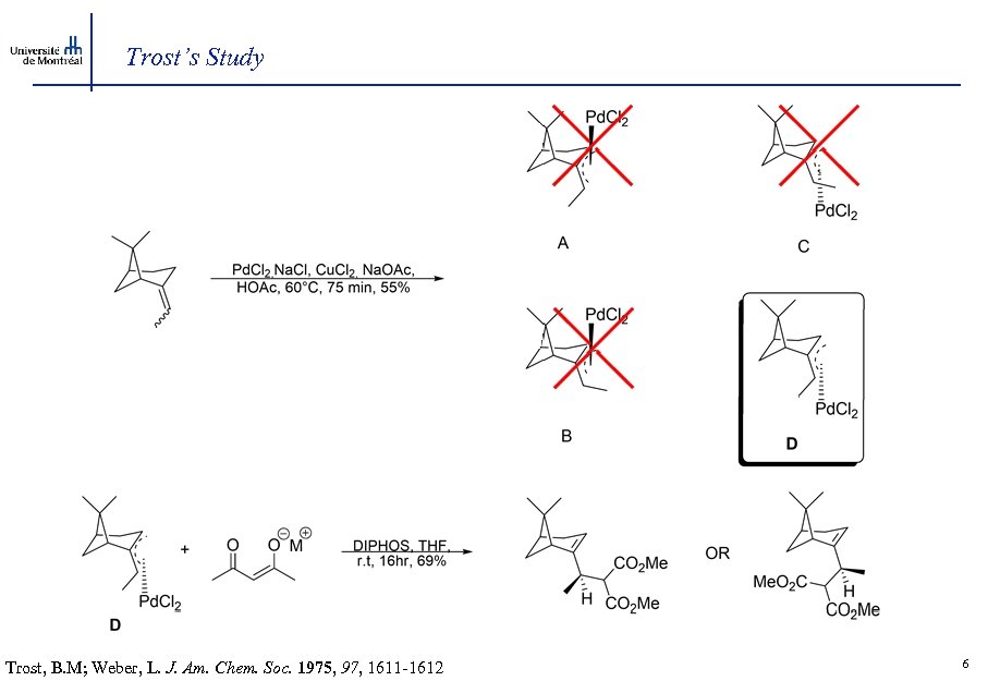 Trost’s Study Trost, B. M; Weber, L. J. Am. Chem. Soc. 1975, 97, 1611