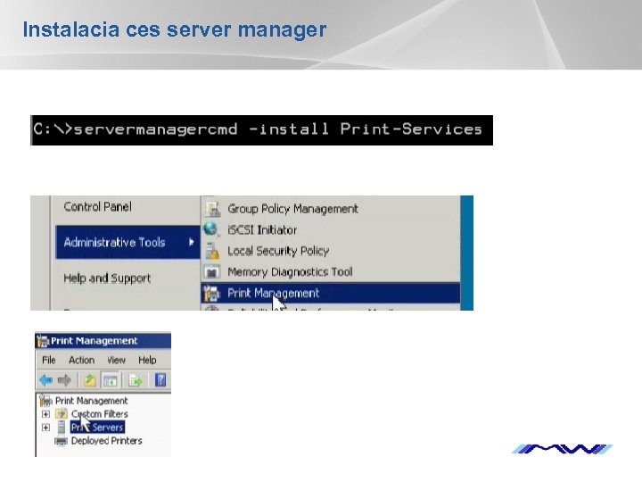 Instalacia ces server manager YOUR LOGO 