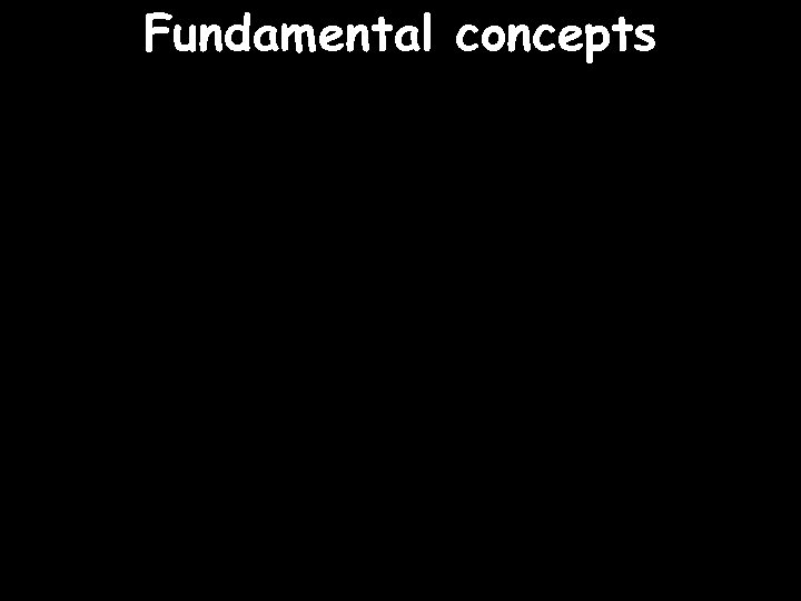 Fundamental concepts 