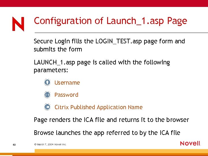 Configuration of Launch_1. asp Page Secure Login fills the LOGIN_TEST. asp page form and