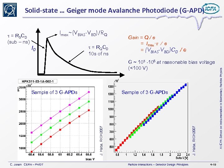 Solid-state … Geiger mode Avalanche Photodiode (G-APD) ID t = RQCD 10 s of