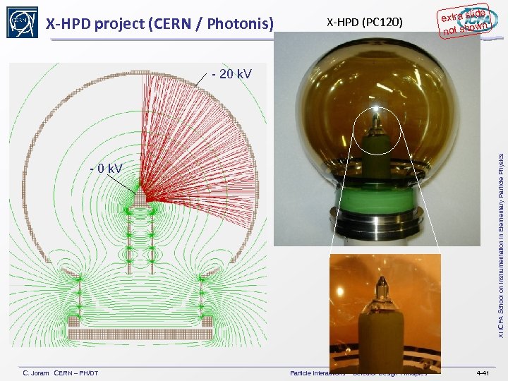 X-HPD project (CERN / Photonis) X-HPD (PC 120) de extra sli wn not sho