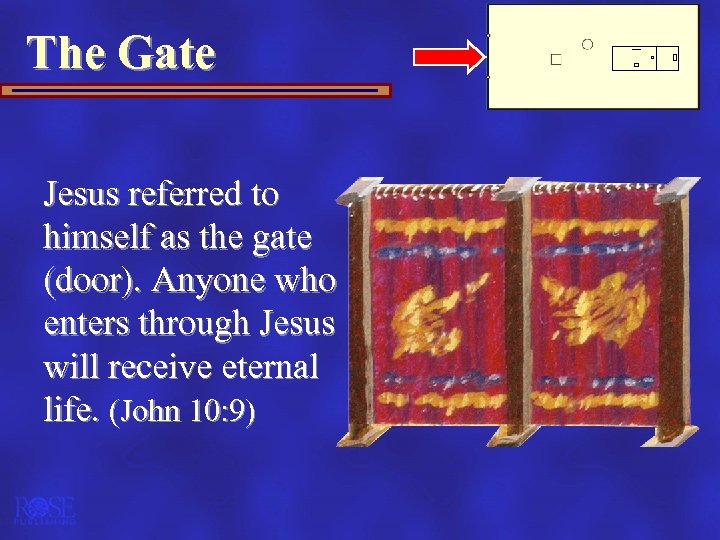 The Gate Jesus referred to himself as the gate (door). Anyone who enters through