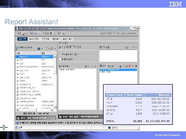 Report Assistant © 2009 IBM Corporation 