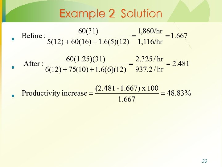 Example 2 Solution · · · 33 