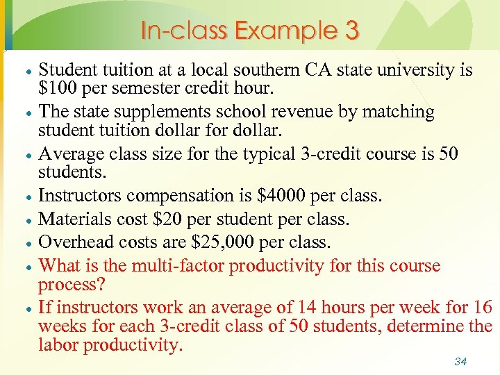 In-class Example 3 · · · · Student tuition at a local southern CA