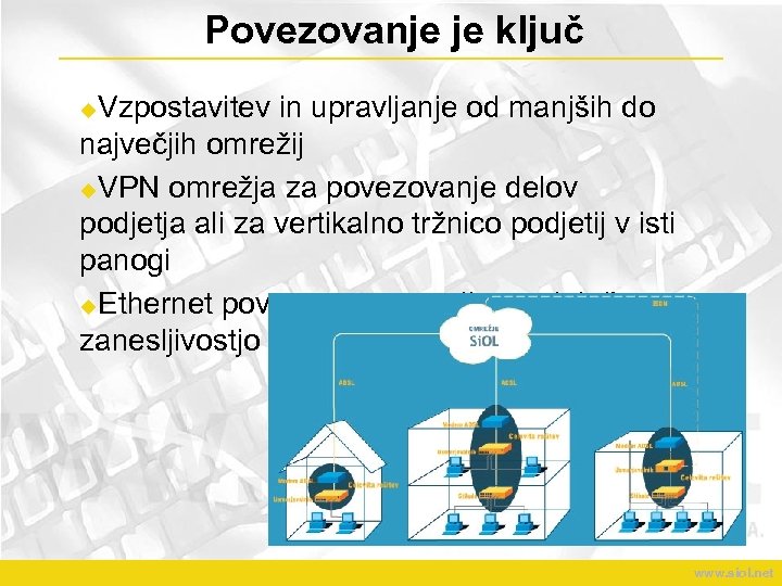 Povezovanje je ključ Vzpostavitev in upravljanje od manjših do največjih omrežij u. VPN omrežja