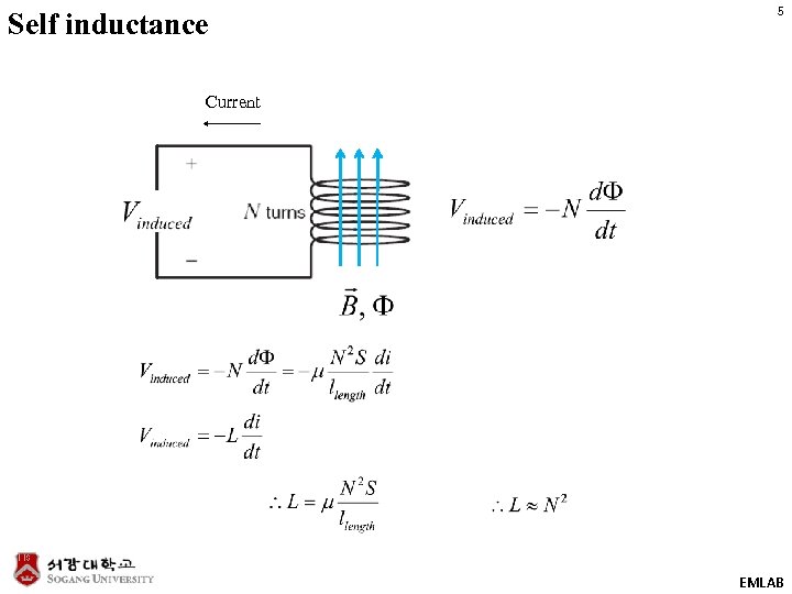 Self inductance 5 Current EMLAB 