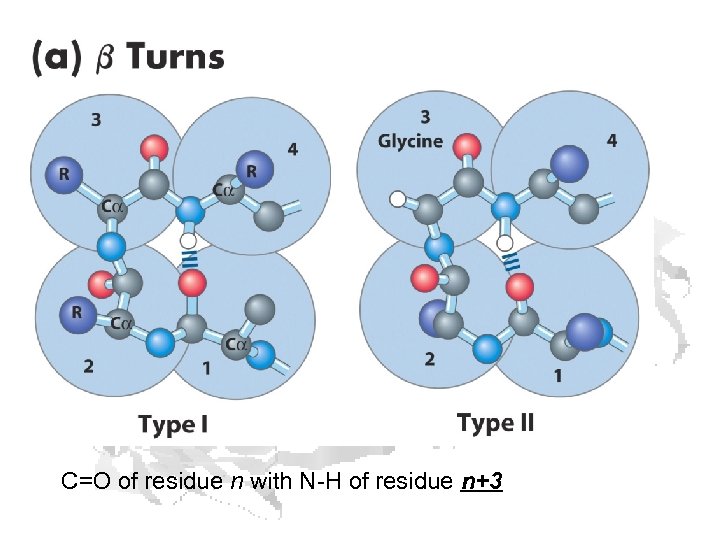 C=O of residue n with N-H of residue n+3 