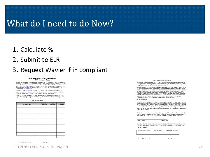 What do I need to do Now? 1. Calculate % 2. Submit to ELR