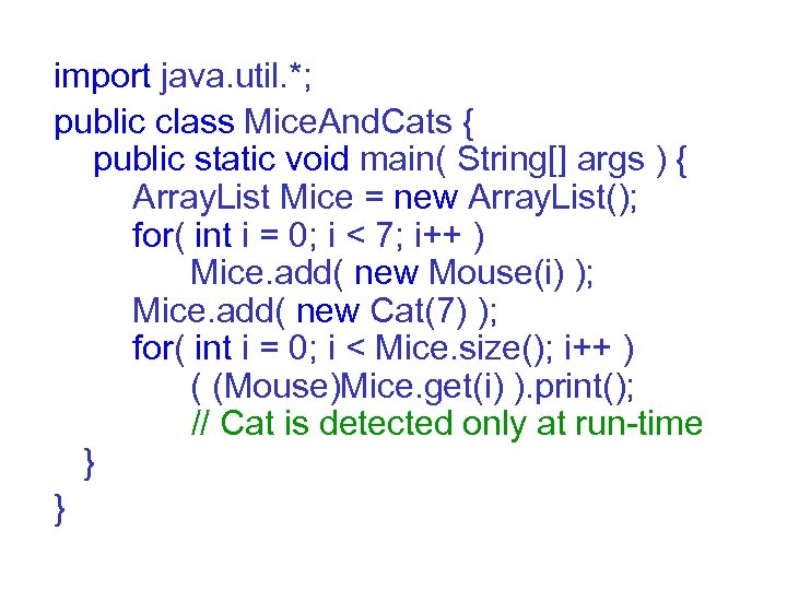 import java. util. *; public class Mice. And. Cats { public static void main(