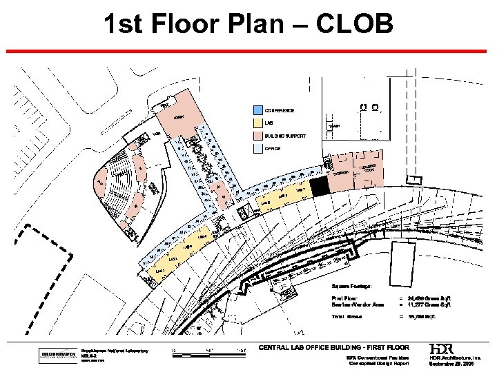 1 st Floor Plan – CLOB 14 BROOKHAVEN SCIENCE 