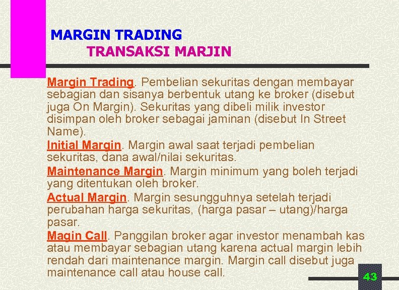 Margin trade