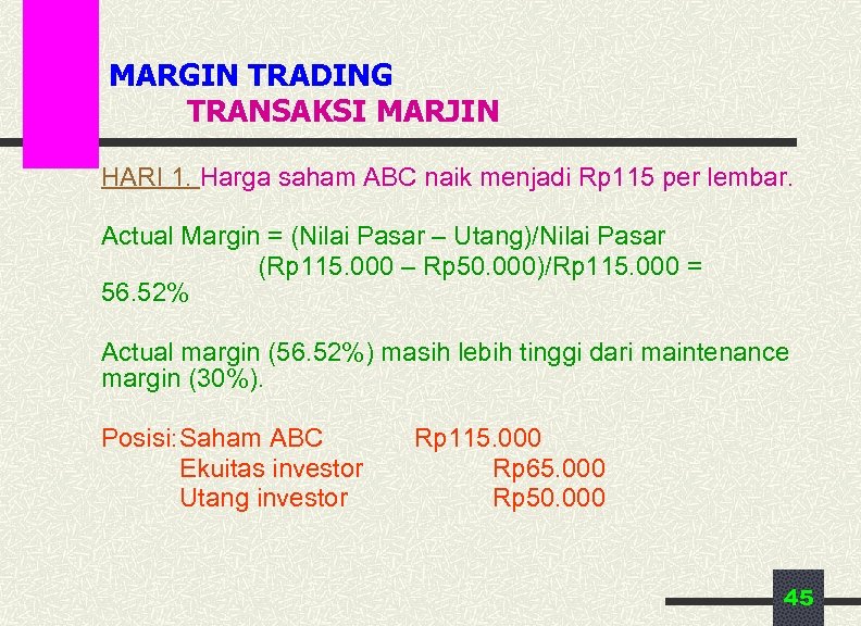 Margin trade