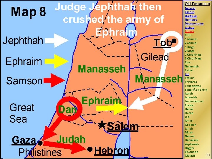 Judge Jephthah then crushed the army of Ephraim Old Testament Genesis Exodus Leviticus Numbers