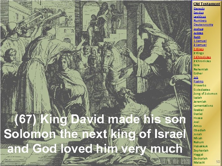 Old Testament (67) King David made his son Solomon the next king of Israel