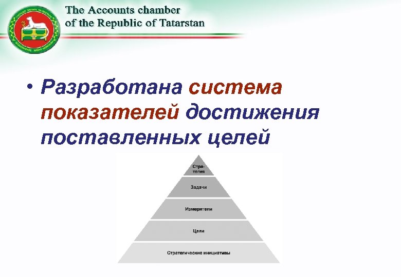  • Разработана система показателей достижения поставленных целей 