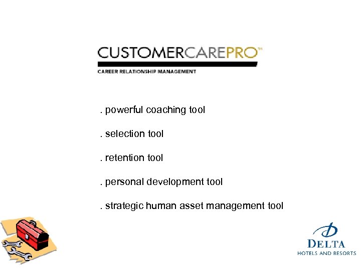 . powerful coaching tool. selection tool. retention tool. personal development tool. strategic human asset