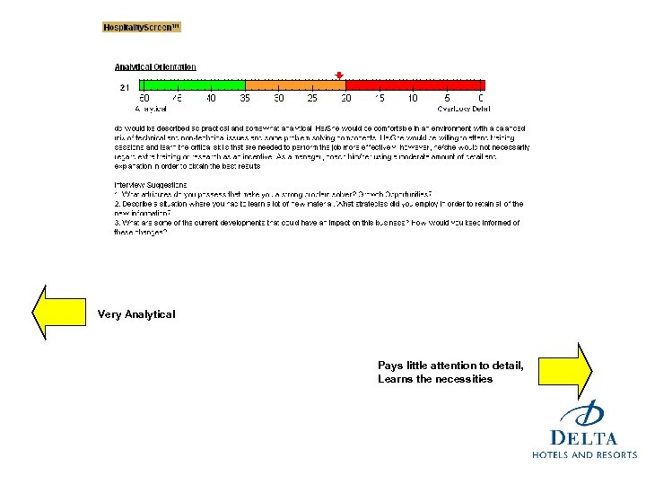 Very Analytical Pays little attention to detail, Learns the necessities 