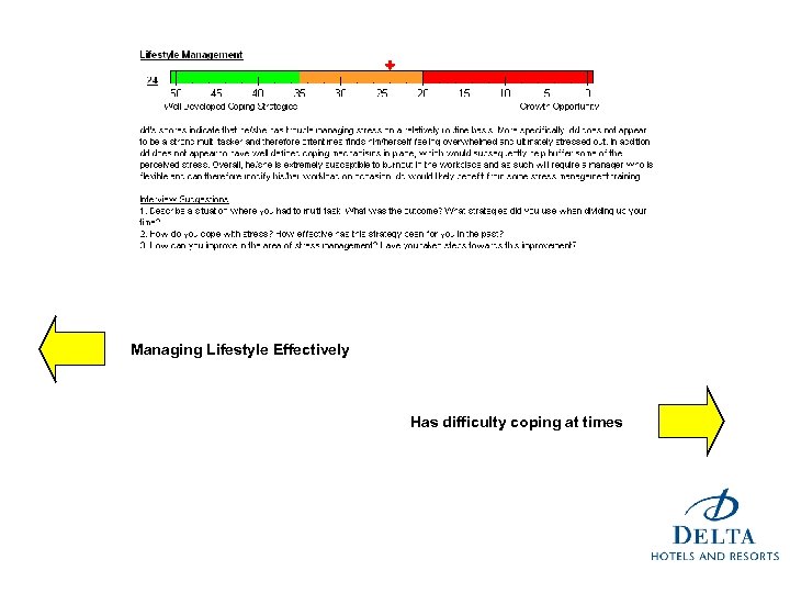 Managing Lifestyle Effectively Has difficulty coping at times 