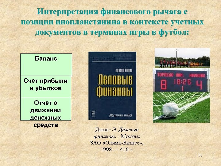 Интерпретация финансового рычага с позиции инопланетянина в контексте учетных документов в терминах игры в