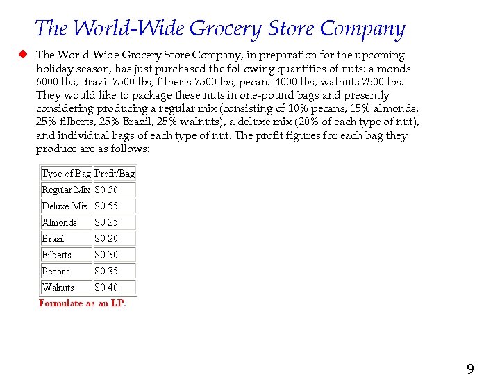 The World-Wide Grocery Store Company u The World-Wide Grocery Store Company, in preparation for