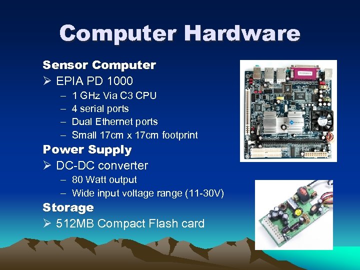 Computer Hardware Sensor Computer Ø EPIA PD 1000 – – 1 GHz Via C