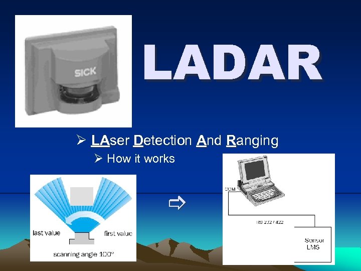 LADAR Ø LAser Detection And Ranging Ø How it works ] 