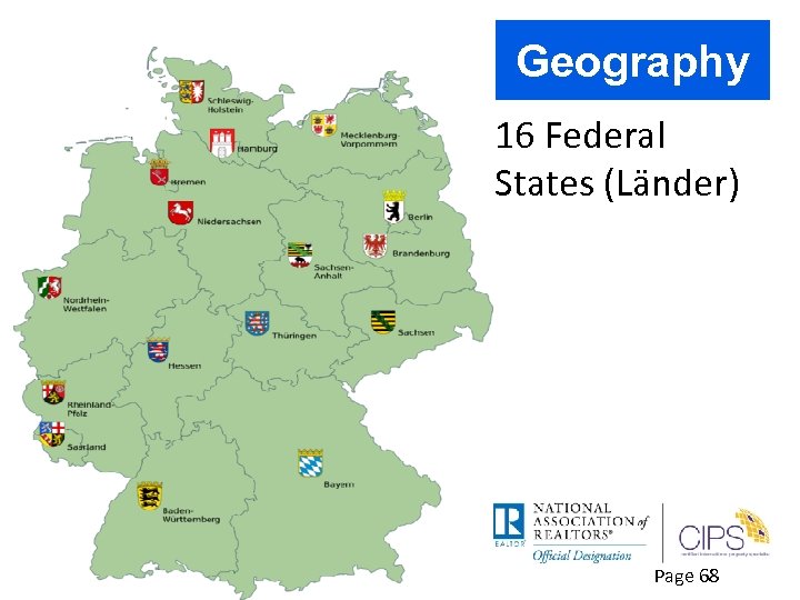 Geography 16 Federal States (Länder) Page 68 