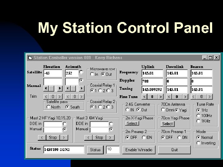 My Station Control Panel 