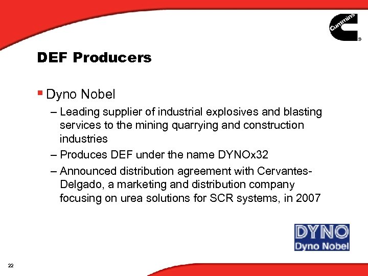 DEF Producers § Dyno Nobel – Leading supplier of industrial explosives and blasting services