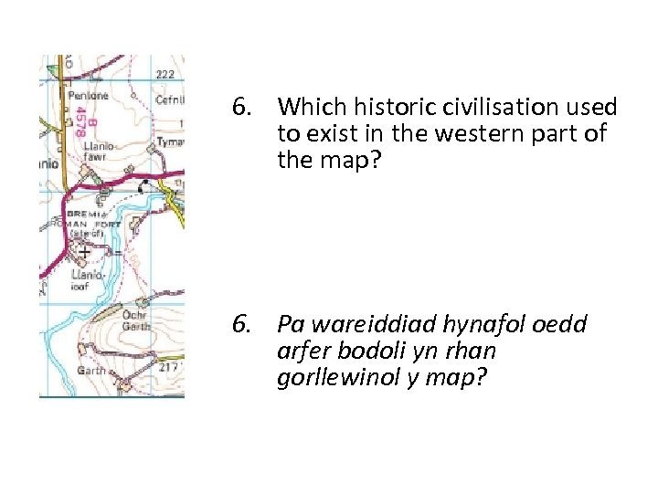 6. Which historic civilisation used to exist in the western part of the map?