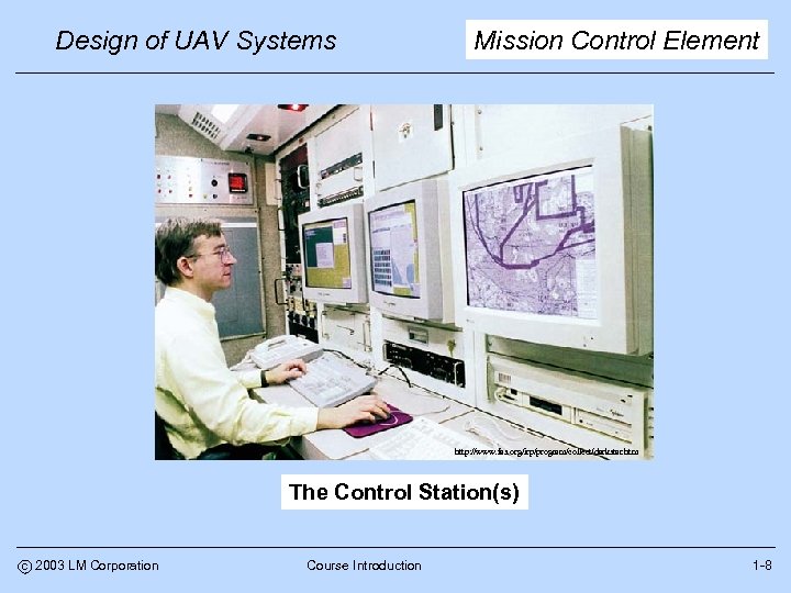 Design of UAV Systems Mission Control Element http: //www. fas. org/irp/program/collect/darkstar. htm The Control