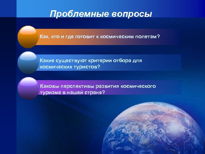 Проблемные вопросы Как, кто и где готовит к космическим полетам? Какие существуют критерии отбора