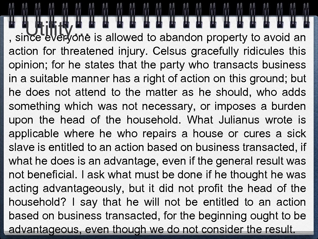 Utility. . . is allowed to abandon property to avoid an , since everyone