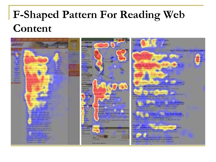 F-Shaped Pattern For Reading Web Content 