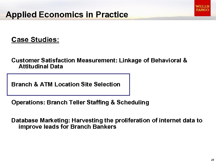 Applied Economics in Practice Case Studies: Customer Satisfaction Measurement: Linkage of Behavioral & Attitudinal