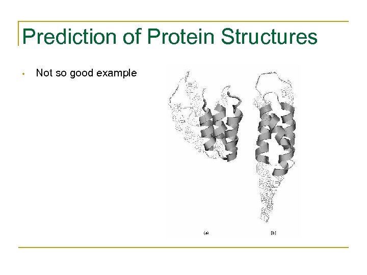 Prediction of Protein Structures • Not so good example 