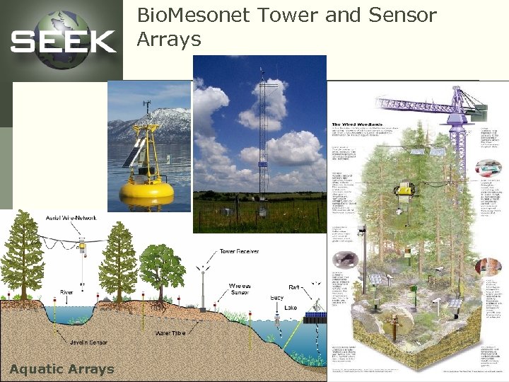 Bio. Mesonet Tower and Sensor Arrays Aquatic Arrays 