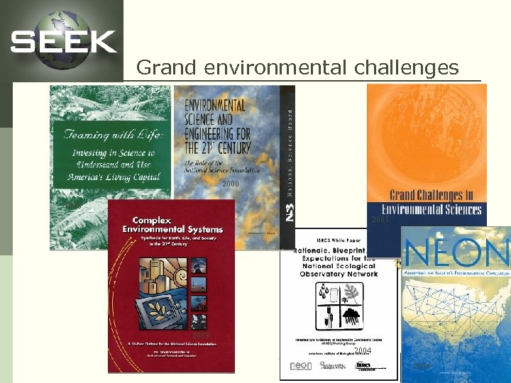 Grand environmental challenges 2000 1998 2001 2003 2004 