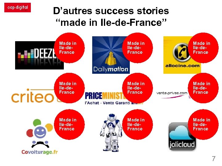 D’autres success stories “made in Ile-de-France” Made in Ile-de. France Made in Ile-de. France